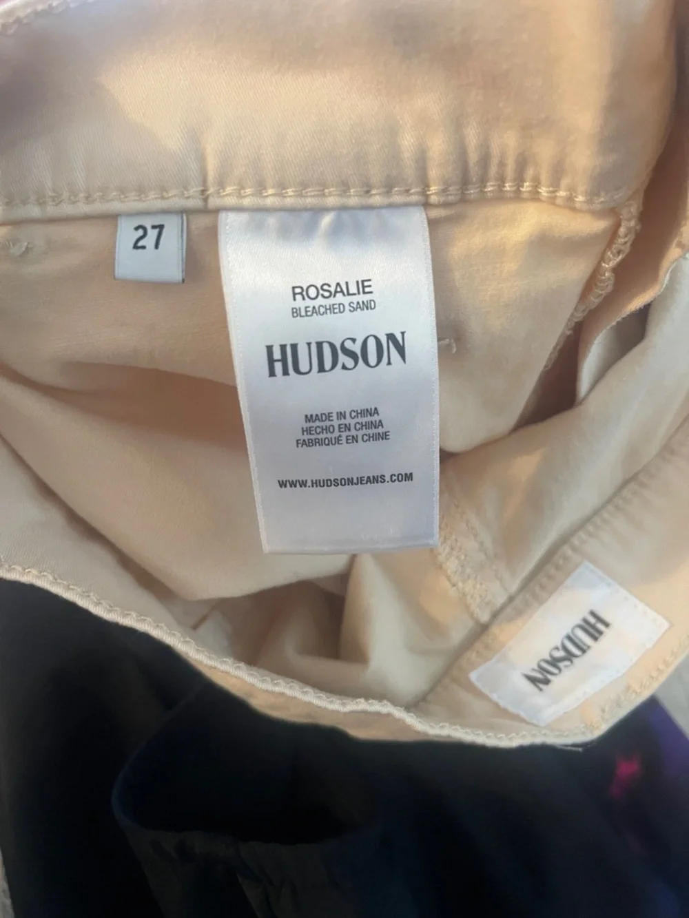 Hudson Jeans beige wide leg cargo pants size 27 - Picture 6 of 6